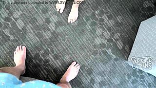 petite latina teen swallows thick cock on sofa?