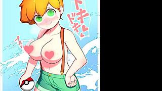 Misty from Pokemon in compilation of fan art