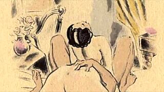 vintage comic illustration from antique collection