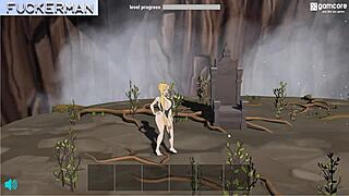 In fuckerman ero ring 0 2, the blonde rides a monster cock for anal and blowjob action with cum