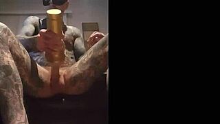 Fleshlight Tat Jack Hot Cumshot!