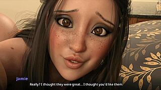 Racheal Sees Johns Big Cock Erotically