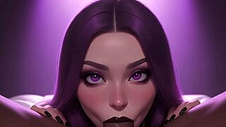 Söpö gootti-tyttö rakastaa bbc:tä suussaan