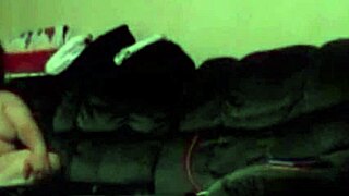 Wife deepthroats husband dick then gets fucked with pussy creampie on big ass tits