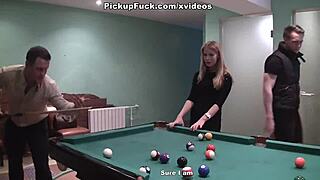 Sexy College Teacher Gets Naked For Money, Performs Blowjob And Swallow In 3some Scene