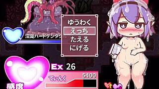 Little red riding hood battles the boss in mysterious cave level 7