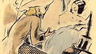 vintage comic illustration from antique collection