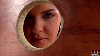 teen gets oral handjob in office gloryhole