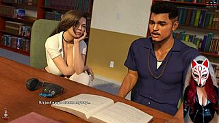 Kicsapongás lépcsői 21 - szexi egyetemista fehér harisnyában