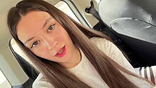 Girl Next Door Blows Neighbor in Car for College Ride, Swallows Cum