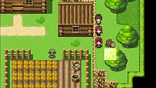 Redhead milf blocks with giant tits in harem hentai ep 14 😍