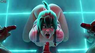 kiriko gets face fucked in yeero's time anime hentai