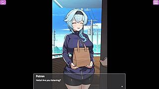 Busty Delivery Worker Exposed With Big Tits And Toys In Anime Game