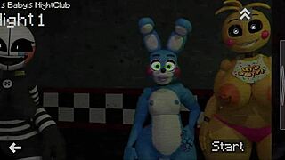 entering circus baby's nightclub with thick animatronics