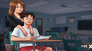 In summertime saga, the character teaches french in episode one thirty five