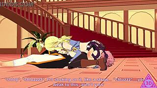 I, lucy natsu, give blowjob and handjob to big coc in fairy tail