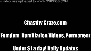 We tease and humiliate you with handjob and orgasm denial in pov