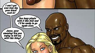 I love watching these two hot blondes with big black cocks in this comic.