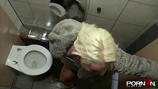 i, the petite blonde, can't hold it and piss publicly with my shaved pussy.