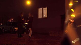 waitress takes a break in the van with a friend