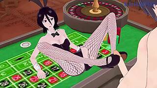 Rukia Kuchiki And Yoruichi Shihouin Engage In Intense Bunny Girl Sex With Creampie In Bleach Hentai