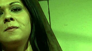 Soldier spanks submissive babe in army scene.