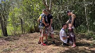Orgy in the woods with soccer friends