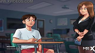 In summertime saga, the character teaches french in episode one thirty five