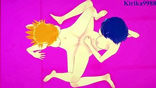 Kusuha Mizuha and Friends in Intense Lesbian Play from Super Robot Wars Hentai