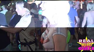 why is she flashing on the street at fantasy fest like a slut?