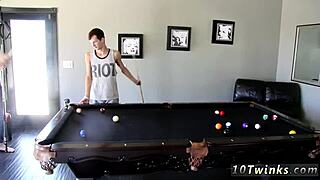 Free Gay Sex Videos: 18 Hung Emo Pool Cues And BALLS At The Ready