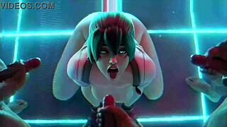 kiriko gets face fucked in yeero's time anime hentai