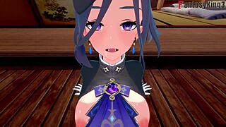 clorinde having sex in genshin impact fantasy