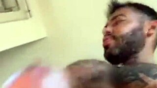 viktor rom playing with his bbc big muscle latino man gay