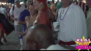 why is she flashing on the street at fantasy fest like a slut?