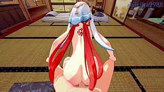 Shenhe and Nilou share intense emotional sex in Genshin Impact POV hentai