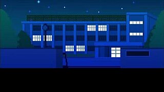 Ο μάνατζερ υπηρετεί την Okeyutei σε σκηνές παιχνιδιού hentai