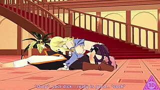 I, lucy natsu, give blowjob and handjob to big coc in fairy tail