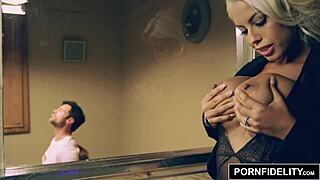 bridgette b interrogates hard cock in lingerie