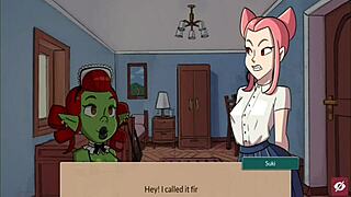 Getting snu snu from the busty orc in Queen's Brothel.