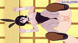 Rukia Kuchiki And Yoruichi Shihouin Engage In Intense Bunny Girl Sex With Creampie In Bleach Hentai