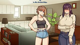 Does Amy ride Chloe's huge futa cock?