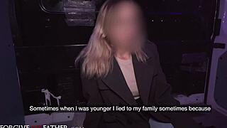 waitress takes a break in the van with a friend