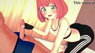 i finished exercising, now i want to sit on that huge dick in hentai