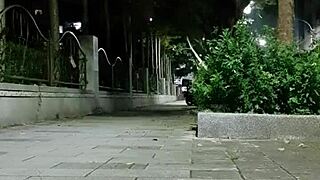 【伪娘】OL outdoor exposure masturbation, imagining someone fucks me hard outside 😏