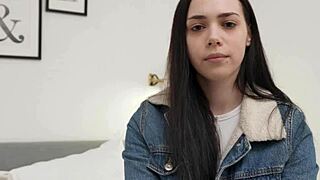 Bill's intimate interview turns mouthwatering with cum in mouth