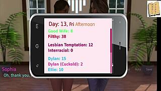 A wife and her stepmother, both 56, share intimate moments.