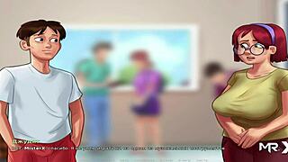 In summertime saga, the character teaches french in episode one thirty five