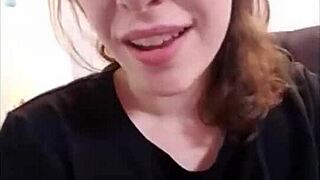 Cute nerd masturbates in panties during sexting 😍