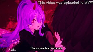 Vampire queen dominates hunter in Vipsluts